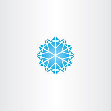 soyut mavi yıldız kar tanesi sembolü