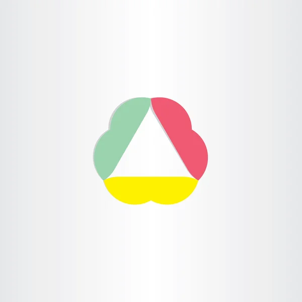 抽象的なビジネスの三角形のアイコン — ストックベクタ