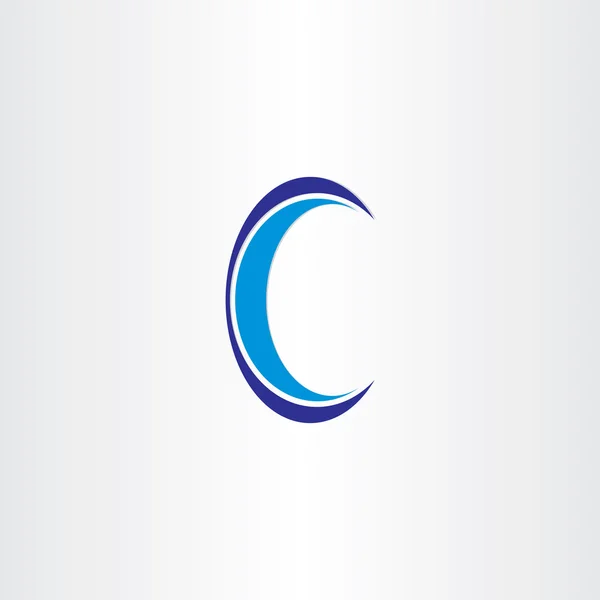 Azul letra c icono de diseño — Archivo Imágenes Vectoriales