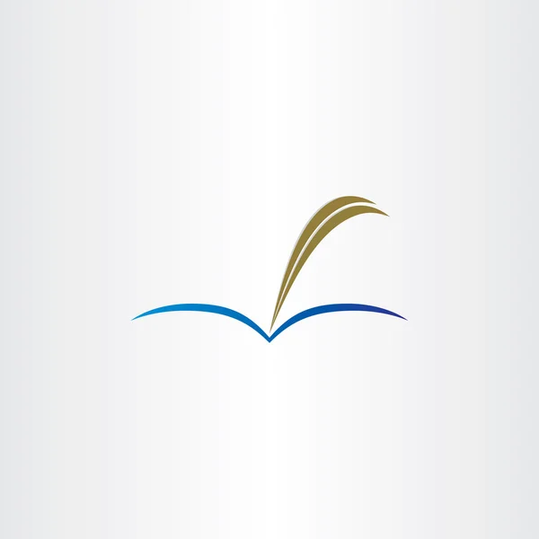 Символ книги и пера — стоковый вектор