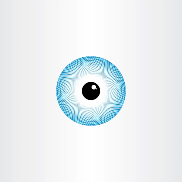Symbole de pupille bleu oeil humain — Image vectorielle