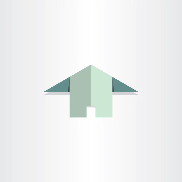 Papier huis platte home pictogram — Stockvector
