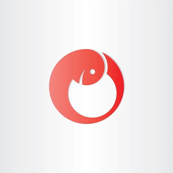 Rotes Embryo-Entwicklungsbaby-Symbol — Stockvektor