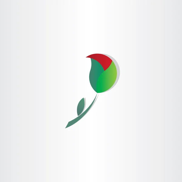 Розкладний дизайн символу троянди — стоковий вектор