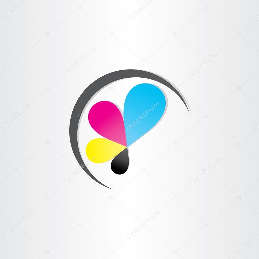 Printing icon printhouse ink symbol design