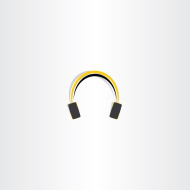 kulaklık simge müzik vektör