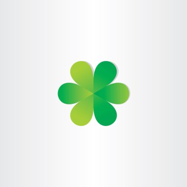 yonca soyut sembol yeşil yapraklar