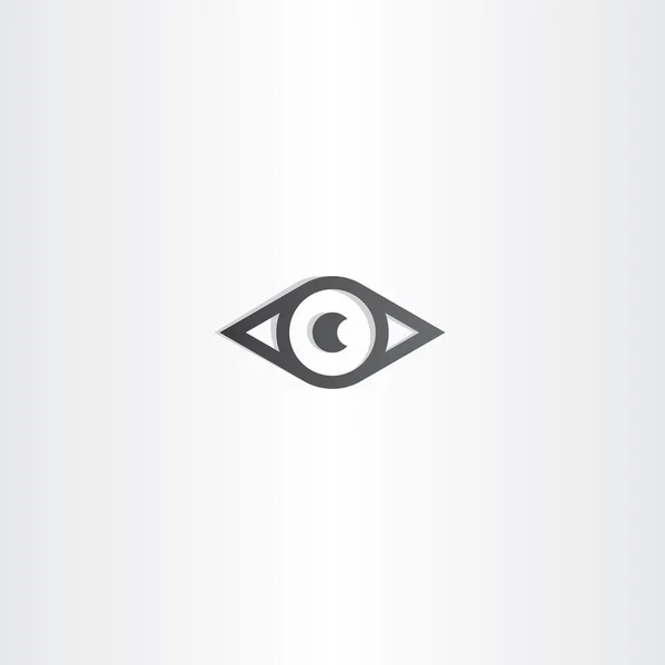Black eye design vector icon — Stock Vector