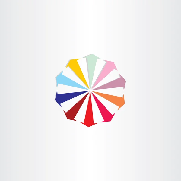 Flechas en el diseño del logotipo colorfull círculo — Vector de stock