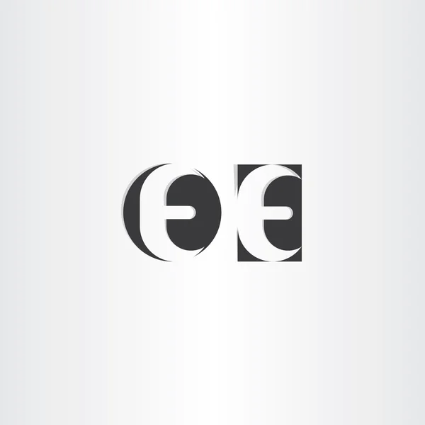 Lettre noire e icônes logo — Image vectorielle