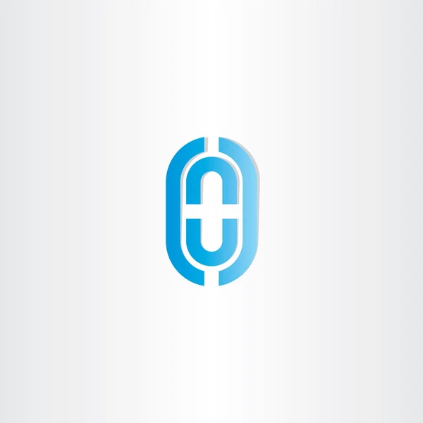 Logo wektor o list niebieski — Wektor stockowy