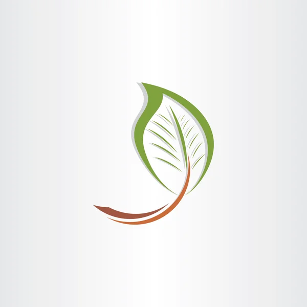 Branch blad vector eco symbool — Stockvector