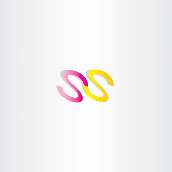 Double lettre s icône ss logotype — Image vectorielle