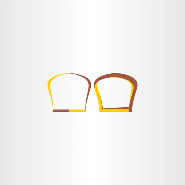 Καφετί και κίτρινο ψωμί λογότυπο — Διανυσματικό Αρχείο