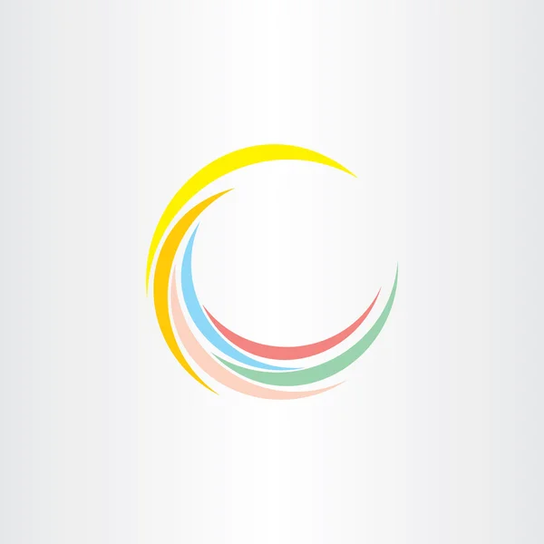 Projektowanie logo fala lato Colorfull — Wektor stockowy