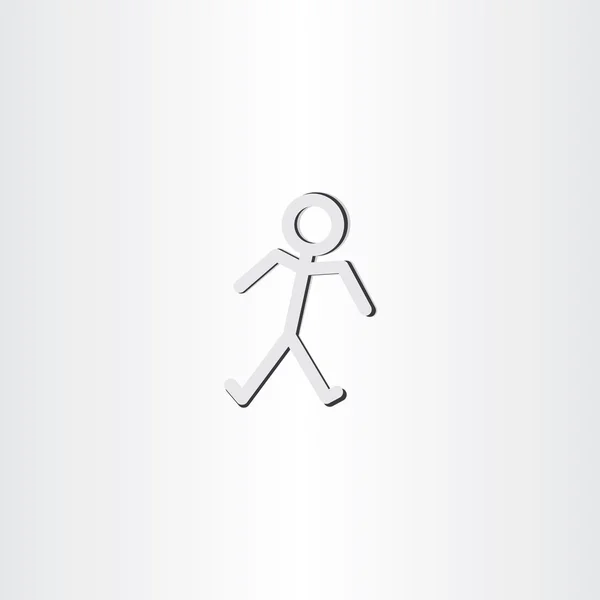 Man walking icon vector symbol — Stock Vector