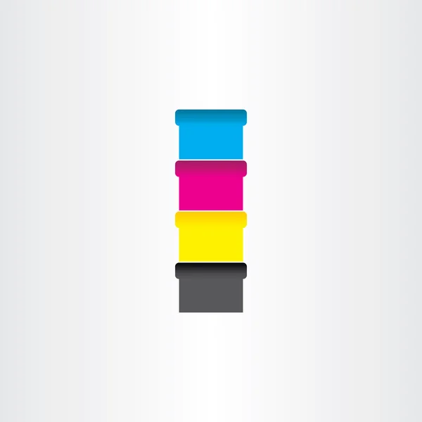 Offsetdruck Farbdosen Symbol — Stockvektor