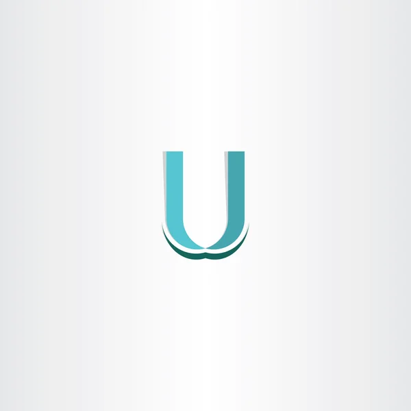 Mektup u logo vektör simge — Stok Vektör