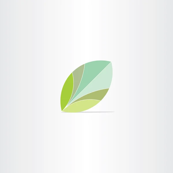 Eco green leaf flat vector icon — Stock Vector