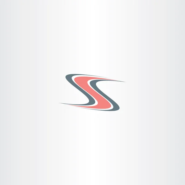Hot road highway letter s logo — Stock Vector