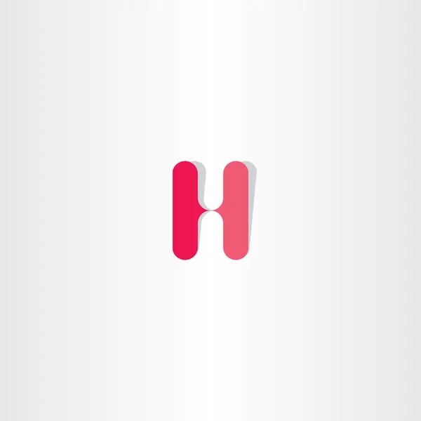 Символ буквы h красный логотип — стоковый вектор