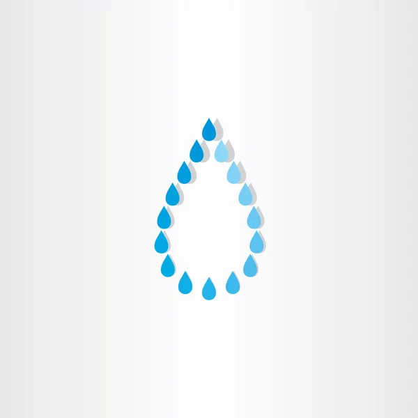 Gota de agua diseño icono de la lluvia — Vector de stock