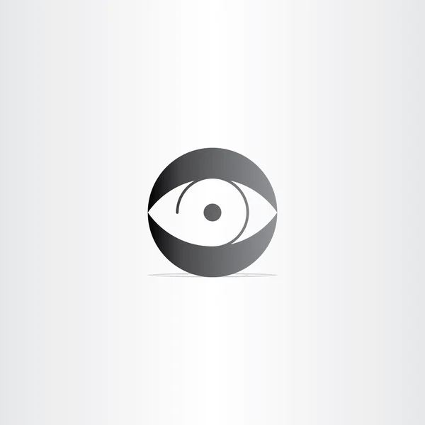 Occhio umano cerchio vettoriale icona — Vettoriale Stock