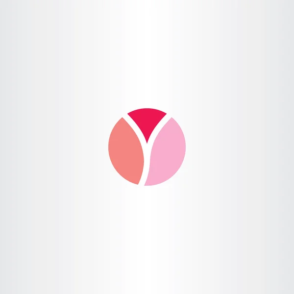 Logotipo cerchio lettera y simbolo icona — Vettoriale Stock
