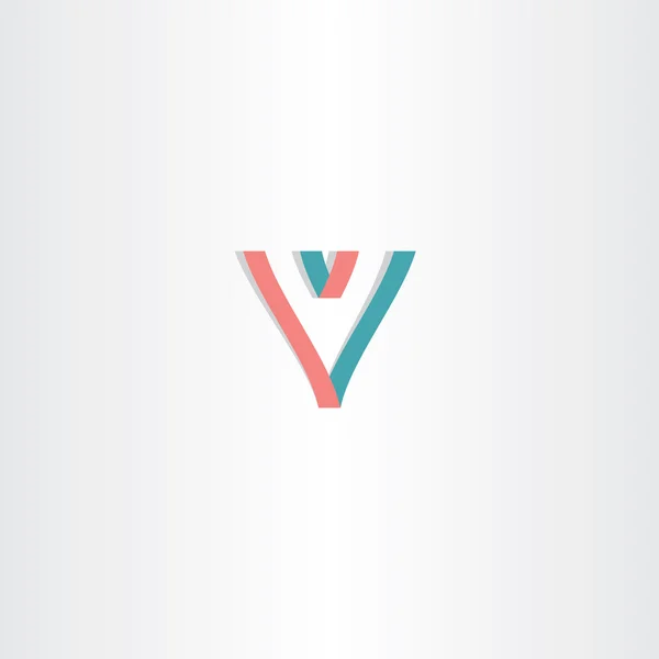 Letter v lines logo template symbol — Stock Vector