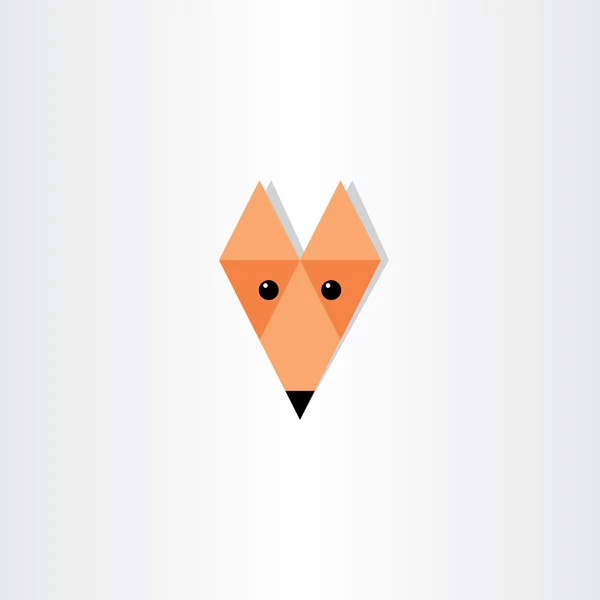 Driehoeken fox hoofd pictogram ontwerp — Stockvector