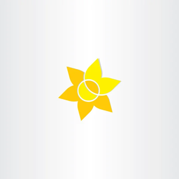 Ícone amarelo da flor do sol —  Vetores de Stock