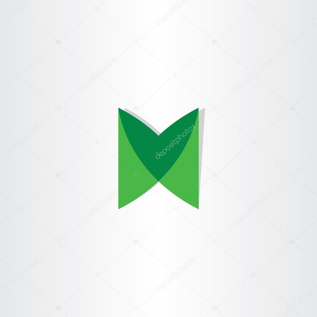 green letter m logotype vector design