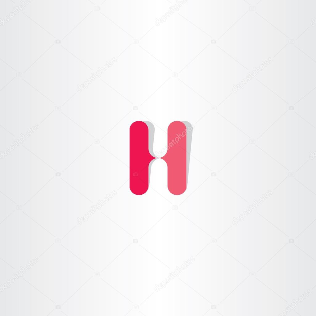 Letter h red logo symbol design
