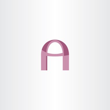 mektup bir mor stilize vektör logo