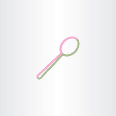 çizgili kaşık vektör simgesi Tema