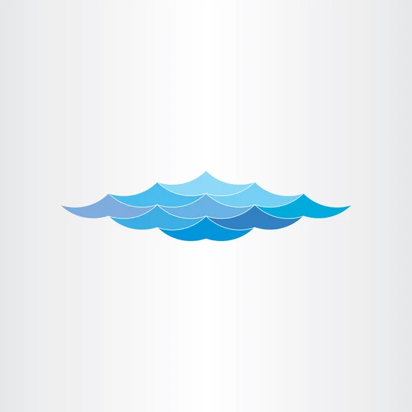 Abstract blue water golven zee of Oceaan — Stockvector