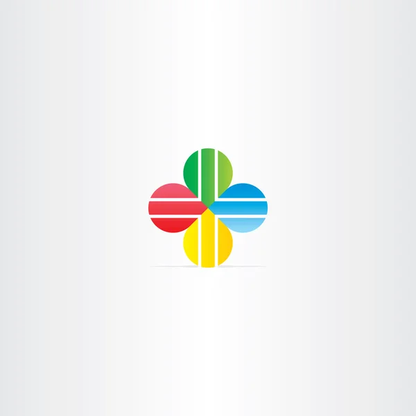 Abstracto colorido hojas símbolo logotipo diseño — Archivo Imágenes Vectoriales