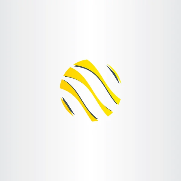 Sarı siyah iş logo Küre — Stok Vektör