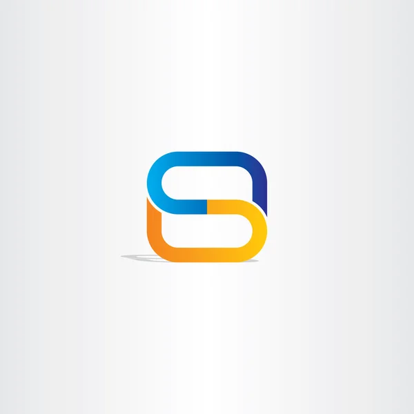 Blau orange Buchstabe s Logo Symbol Design Logo — Stockvektor