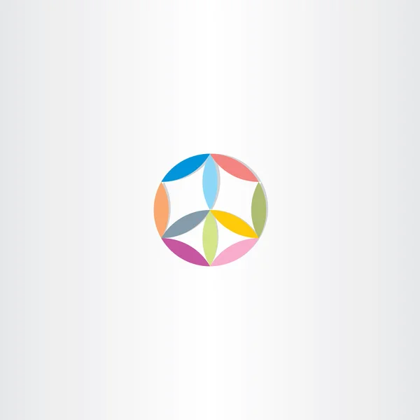 Cerchio colorato astratto simbolo di pace — Vettoriale Stock