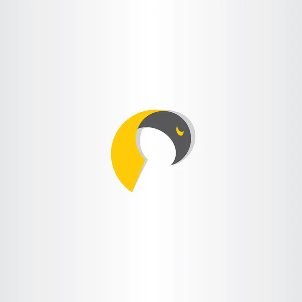 Aigle oiseau abstrait vecteur icône design — Image vectorielle