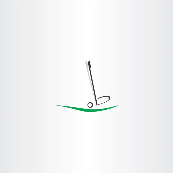 Golf ball logotypen putter ikonen vektor — Stock vektor
