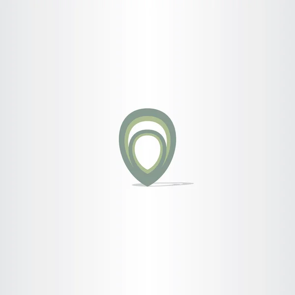 绿色地图指针抽象标记符号 — 图库矢量图片