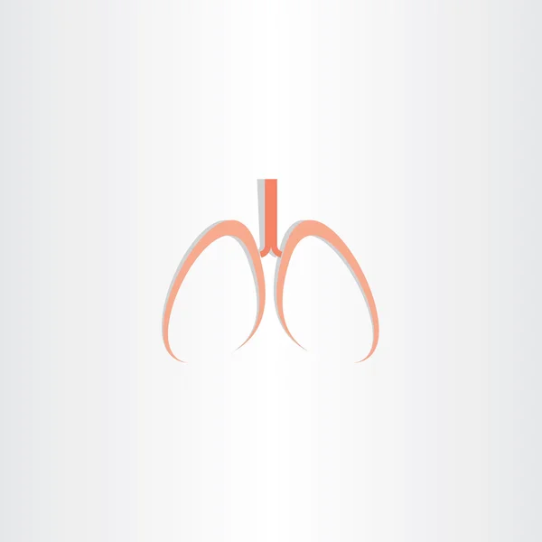 Diseño del vector de icono de pulmones humanos — Archivo Imágenes Vectoriales