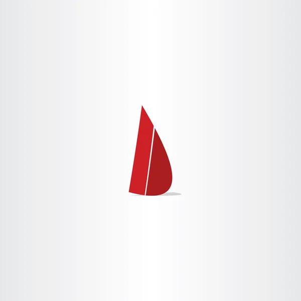 Letter d rood gestileerd pictogram vector logo — Stockvector