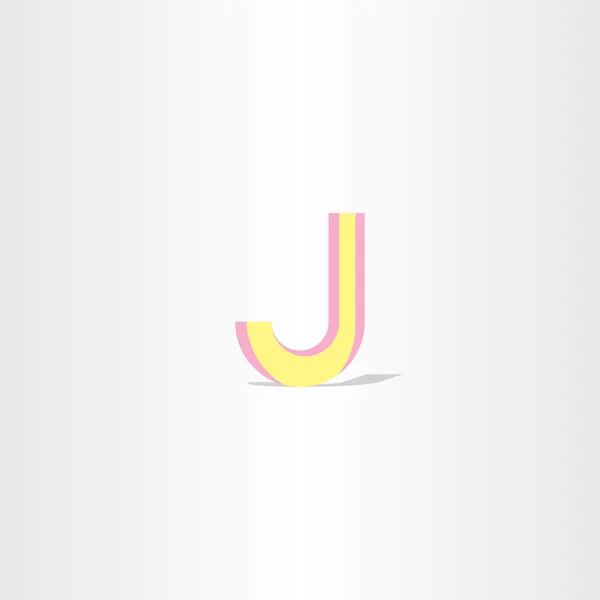 Logo lettera j simbolo giallo elemento di design — Vettoriale Stock