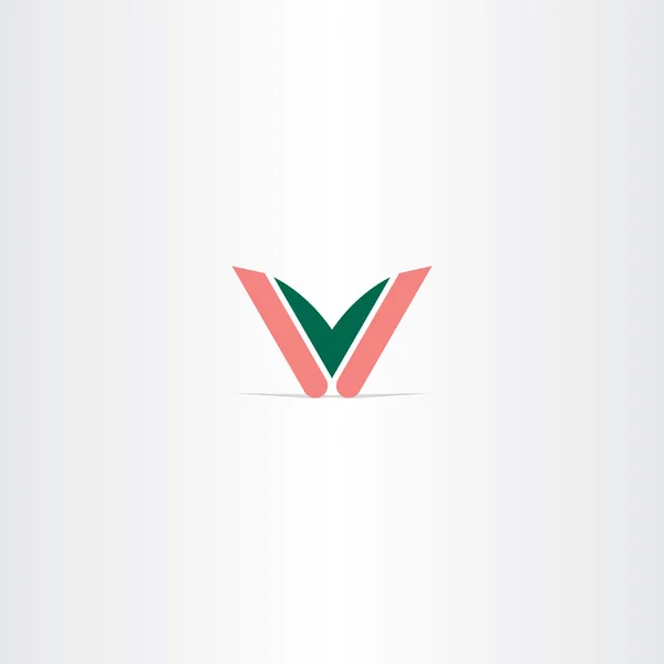 Logotipo v logotipo do ícone do vetor carta — Vetor de Stock