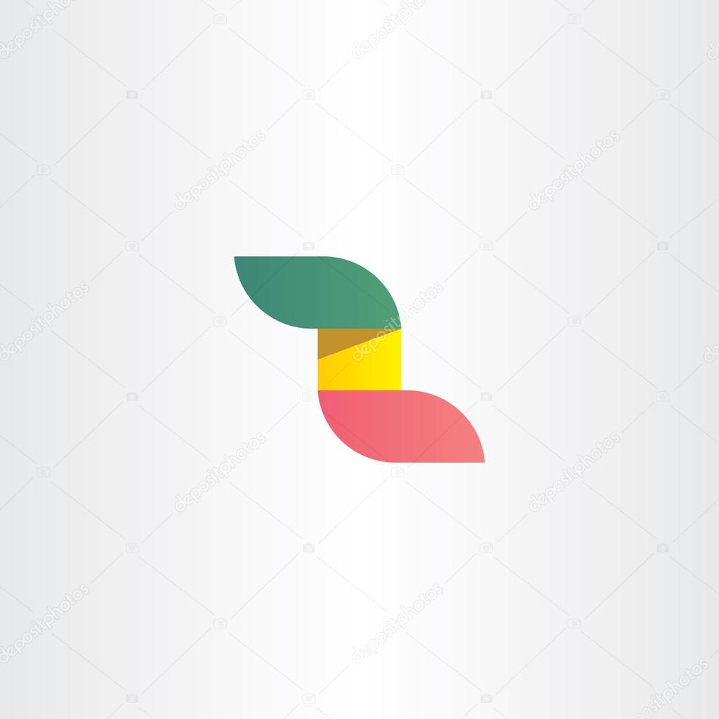 green red and yellow letter z vector logo