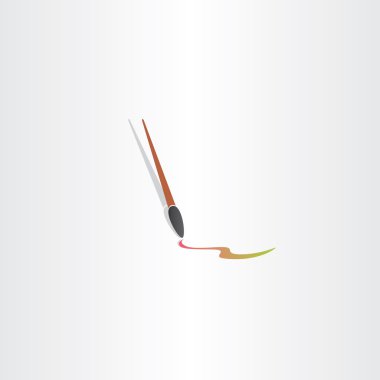 boya fırça simgesini renk vektör tasarımı