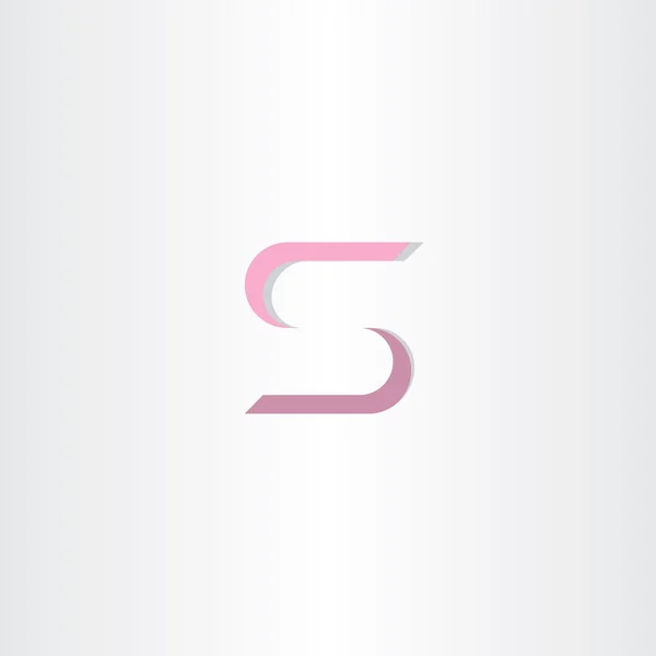 Projektowanie logo s różowy list — Wektor stockowy